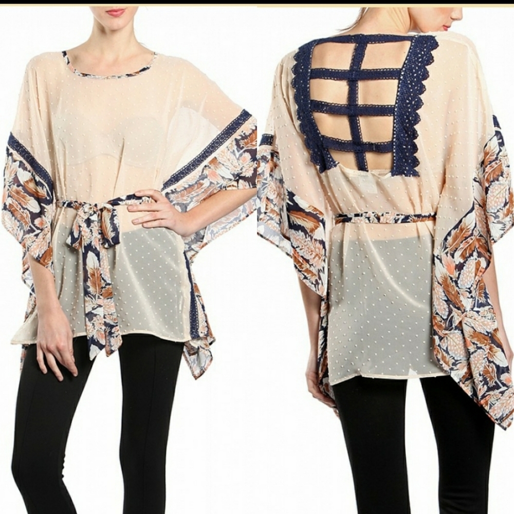 ♥️New boutique Handmade kimono top - Picture 2 of 5